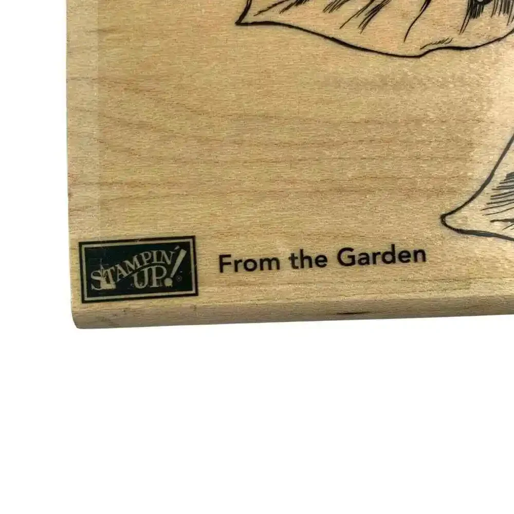STAMPIN UP From The Garden Large Magnolia Flower Wood Mounted Rubber Stamp 5x6
